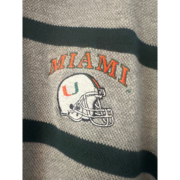 Rare vintage University of Miami polo XL Miami Hurricanes Canes over sized fit - Picture 2 of 7